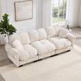 thumbnail image 7 of Nkurdsu 104" Oversized Modular Cloud Sofa, 3 Seater Chenille Couch for Living Room, Beige, 7 of 7