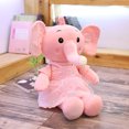 thumbnail image 3 of unidad de elefante de peluche de 45cm-80cm, muñeca de princesa de jardín, elefante de colores bonito, pequeño juguete de peluche, cojín, regalo de cumpleaños, 3 of 5