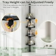 thumbnail image 6 of 360° Rotating Corner Shower Caddy Tension Pole Organizer - 4-Tier Adjustable Rustproof Metal Pole, Plastic Shelves with Safety Guardrail, Bathroom Storage for Shower & Bathtub(Black), 6 of 18