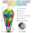 thumbnail image 3 of Jierger Clearance 1 Pack LED Stained Glass Light Bulb LED Bulbs 4W E26 Base ST19 LED Colored Light Bulb Stained Glass Bulb for Decoration Home Lighting Garden Balcony, 3 of 6