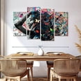 thumbnail image 3 of Elephant Stock Woman With Butterflies Wall Art - Horizontal Multi Panel Canvas - Living Room Wall Decor - People Multi Panel - Black And Gray Decor - 68" x 42", 3 of 8