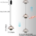 thumbnail image 4 of FSLiving Adjustable Height Track Pendnat Light H-Type Retractable Lift Track Pendnat Light with Gesture Control 10W Stepless Dimming Indoor Island Light Adjustable Wire Lamp,Gray - 1 Pack, 4 of 9