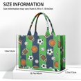 thumbnail image 3 of Large Capacity Tote Bag,Green Striped Sports Balls Pattern Handbag Fashion Luxury Tote Bag,15.7"x13"x 5.1" Inches,Laptop Compatible, 3 of 6