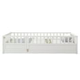 thumbnail image 5 of Twin Size Floor Bed, Integral Construction, Super High Security Barrier, Door, Wood Frame, White, 5 of 9