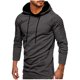 thumbnail image 1 of pstuiky camisa de manga larga para hombre, Suéter informal de moda para hombre, color liso, con capucha y manga larga, con diseño arrugado camisetas de hombre m, 1 of 5