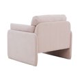 thumbnail image 2 of MEXIYA Gabrielle Modern Pink Textured Velvet Upholstered Accent Chair Living Room Chairs with Soft Cushion, 2 of 6