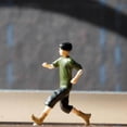 thumbnail image 2 of 1/64 Scale Figures Tiny Running Hand Painted model Boy Hand Painted for Diorama DIY Scene Decor, 2 of 9