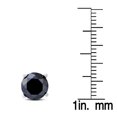 thumbnail image 2 of 1 1/2 Carat TW Round Black Diamond Solitaire Stud Earrings in 10K White Gold, 2 of 4