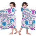 thumbnail image 4 of Colorful Baseball Icons Pattern Hooded Bath Towel，60"x35" for Ages 3 To 12 Kids, Quick Dry Lightweight Soft Microfiber Hood Beach Towel Cover Up for Kids, 4 of 7