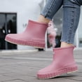 thumbnail image 4 of Zapatos de lluvia, ropa de abrigo de moda para mujer, cubrezapatos, zapatos de goma ligeros e impermeables, 4 of 5