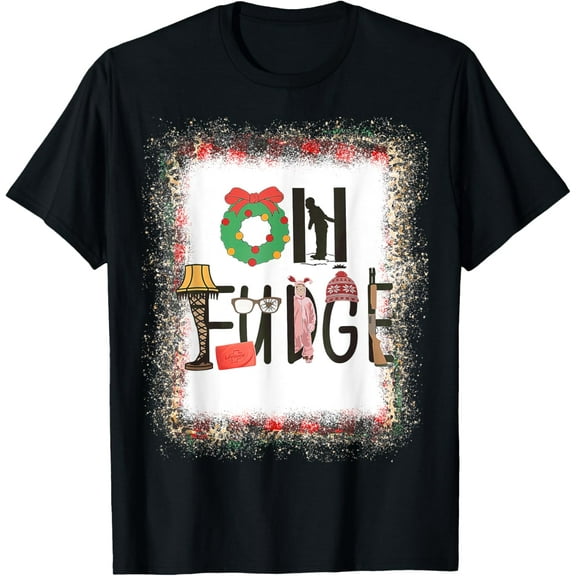 Oh Santa Hat Funny Christmas Story Family Christmas Kids T-ShirtMen and women, Black T-shirt, size: Extra large