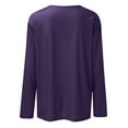 thumbnail image 5 of Fjofpr Womens Tops Long Sleeve Shirts for Women Solid Color Crewneck Bottoming Tops Casual Breathable Loose Fit Pullover T-Shirts Blouse, 5 of 5