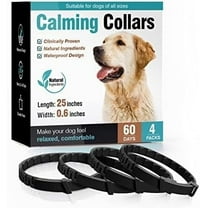 Calming Collar for Dogs 4 Packs Dog Relief Anxiety Stress Pheromone Collars Separation and Bad Behavior Pheromones Calm Lasts 60 Days 25 Inches Size Adjustable Waterproof Fit Small Large Medium Breed