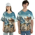 thumbnail image 4 of Welcome Fall Western Cowboy Chihuahua Enjoys Majestic Autumn All Over Print 3D Baseball Shirt Dog Lover Gifts Idea Softball Sport - 01007, 4 of 6