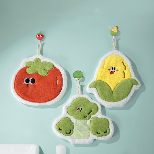 Toalla de Terciopelo Coral onlyliua Estilo jardín Serie de verduras absorbente de Secado rápido