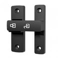 thumbnail image 1 of Cerradura para puerta de granero, 180 degree, luminosa, de aleación de zinc, con tornillos para jardín y baño. Negro, 1 of 9