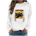 thumbnail image 2 of RKSTN Blouses pour Femmes Imprimées Col Rond Manches Longues Chandails en Molleton Blouses pour Femmes Habillées Décontractées, 2 of 4
