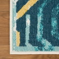 thumbnail image 4 of BNM Modern Geometric Indoor Outdoor Area Rug, 2' 7" x 8', Navy Blue-Cream, 4 of 4