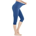 thumbnail image 3 of Capri Leggings for Women Elastic High Waist Cropped Yoga Pants Scrunch Butt Leggings Wummer Capri Leggings Tummy Control Leggings Ropa Para Ejercicios Gym Mujer XL, 3 of 8