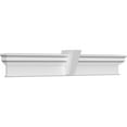 thumbnail image 3 of Ekena Millwork 136" Bottom Width x 144 1/2" Top Width x 12"H x 1 1/4"P Craftsman Crosshead w/ Deco Keystone, 3 of 24