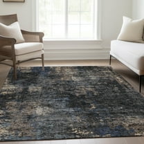 Addison Rugs Chantille Indoor/Outdoor Transitional Modern Charcoal Washable Rectangle Rug, 5' x 7'6"