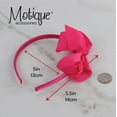 thumbnail image 5 of Motique Accessories Little Girls Headband with Side Grosgrain Bow - Hot Pink, 5 of 5