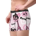 thumbnail image 4 of Balery Eiffel Tower and Butterflies Men's Boxer Briefs, Soft and Breathable Cotton Underwear with nylon Waistband-XX-Large, 4 of 9