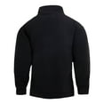 thumbnail image 4 of Mens Stand Collar Sweaters Solid Color Winter Fall Long Sleeve Pullovers Polar Fleece Thermal Sweatshirt, 4 of 9