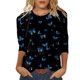 thumbnail image 1 of Gibobby Playeras Deportivas Tops de cuello redondo con estampado Vintage en 3d para mujer（Negro， L), 1 of 4
