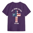 thumbnail image 6 of CAICJ98 Women's 250Th Anniversary T-Shirt Faith Freedom 250 Years Patriotic Flag Tee 4Th of July Women T Shirts (Purple,XXL), 6 of 7