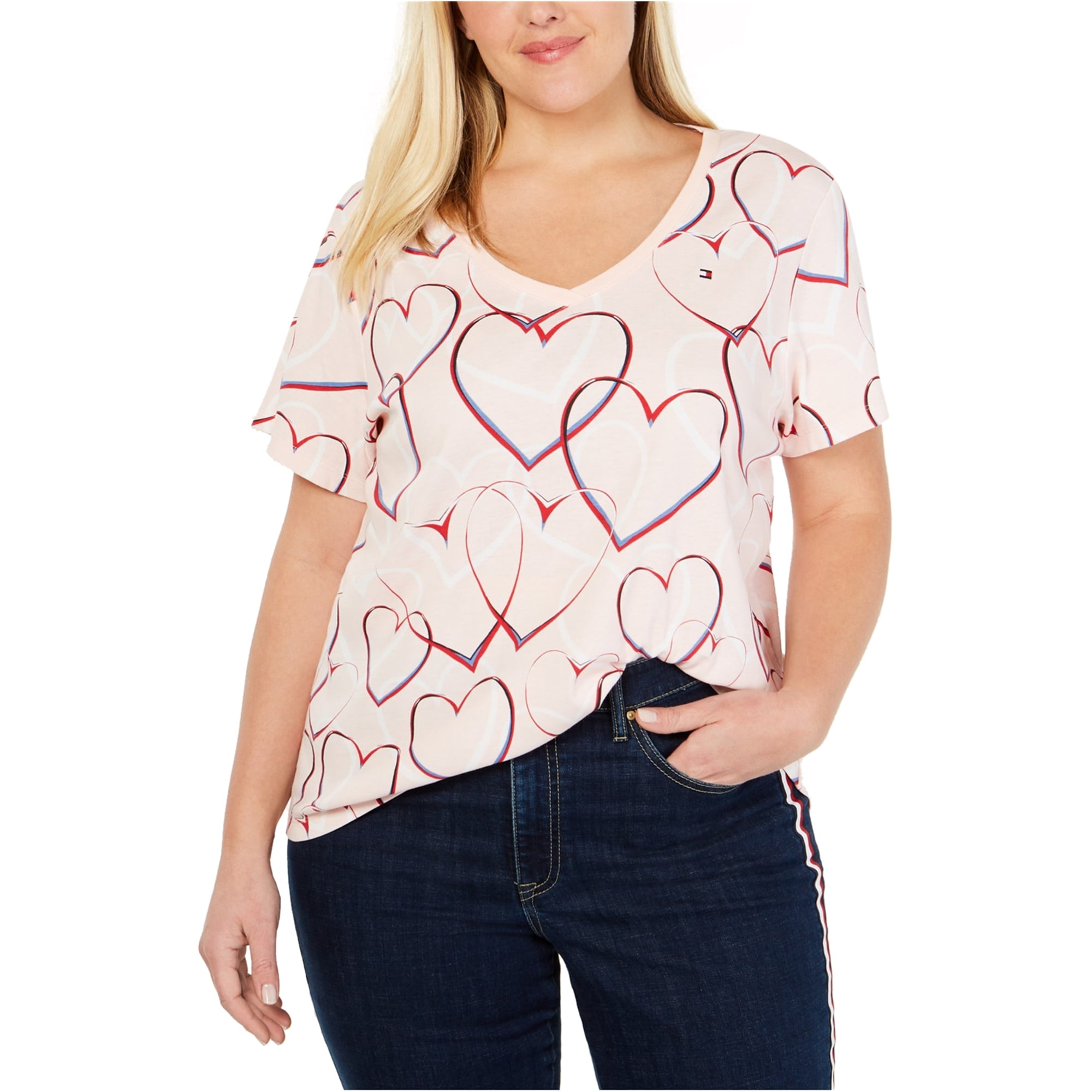 Women's heart print shirt Clearance