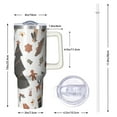 thumbnail image 2 of 40 oz Winter Snowflake Tumbler with Handle and Straw, Stainless Steel Insulated Cup 40 oz, Leak Proof Holiday Travel Mug, Christmas Gifts, 2 of 4