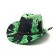 thumbnail image 4 of New Color Cowboy Hat Western Cowboy Hat Green Imitation Wool Hat, 4 of 5
