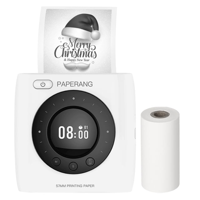 Riwcyla Pocket Printer Thermal Printer Portable Mobile Printer 300dpi for Photo Picture Receipt Memo Note Label Sticker with Function Compatible with Android iOS Windows