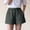 Blackish Green, variant on Endives Summer Linen Wide Leg Shorts For Women Beach Shorts Tie Up High Waisted Pants With Pockets Khaki