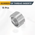 thumbnail image 3 of Uxcell 15pcs Wire Thread Inserts M16 x 2 x 1D Metric Helical Threaded Sleeve, 3 of 7