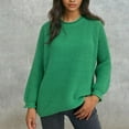 thumbnail image 4 of Long Sleeve Sweaters for Women Crew Neck Soft Tunic Tops Casual Hoodless Pullover Shirts, 4 of 5