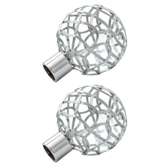 ADDHAT 2-Pack White Curtain Rod Finials Decorative End Caps for Bedroom Living Room Dining Room Window Drapery