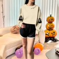 thumbnail image 4 of Certgust Women Sweatshirt Under $10 Womens Crop Sweatshirt Fall Halloween Long Sleeve Pullover Season Sweatshirt Cropped Style, 4 of 4
