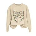 thumbnail image 4 of Makaor Women's Sweatshirt Tops Christmas Crew Neck Tops Graphic Long Sleeve Pullover Tees Fleece Cute Fall Winter Clothes, 4 of 4