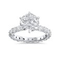 thumbnail image 3 of 9 Ct Diamond Engagement Ring Eternity Guard Wedding Band Set White Gold, 3 of 4