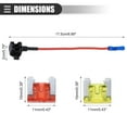 thumbnail image 4 of Universal Add a Circuit 12V Low Profile Mini Fuse Tap with 10pcs 10A 20A APS Blade Type Fuse 1 Set, 4 of 6