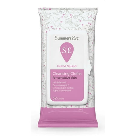 Summer's Eve Island Splash Cleansing Cloths for Sensitive Skin 32 ct