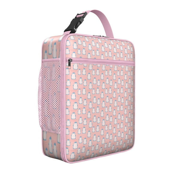 Penguin Insulated Lunch Bag Box Teen Reusable Lunch Tote Bag Waterproof Portable Lunch Bag School Camping