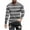 Gray, variant on LWITHSZG Long Sleeve Shirts for Men Casual Lightweight Athletic Crewneck Sweatshirt Fall Fashion Black and White Striped Shirt Plus Size Tops Size 4X-Large