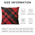 thumbnail image 5 of Nawypu  Throw Pillow Cover Christmas Buffalo Black and Red Buffalo Check Plaid Classic Striped Pattern Decor Lumbar Pillow Case Cushion for Sofa Couch Bed Standard, 5 of 5