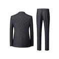 thumbnail image 4 of Beauty-Emily Men's 3-Piece Suit Set – Slim Fit Plaid Blazer, Vest & Pants, Elegant Formal Suit for Business, Wedding & Special Events, 4 of 12