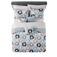 Mainstays Pink and Teal Diamond 10 Piece Bed in a Bag with Sheets and 3