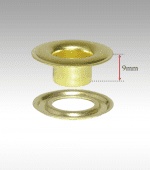 MICRON #2 L/N Brass (Military Black Plated) Self-Piercing Grommets & Washers (500 sets)