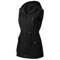 thumbnail image 3 of MixMatchy Women's Hooded Adjustable Drawstring Utility Pocket Anorak Jacket Vest, 3 of 4